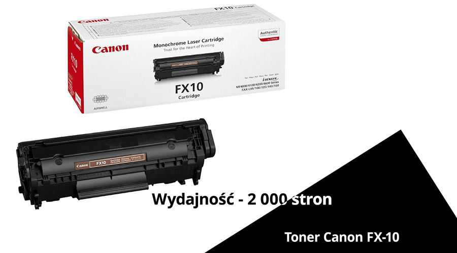 Toner oryginalny Canon FX-10 - kolor czarny.. Wydajność 2000 stron A4